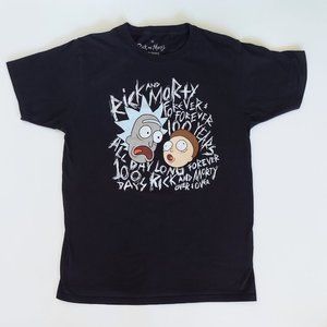Rick and Morty Black T Shirt Forever Ripple Junction Adult Size Medium